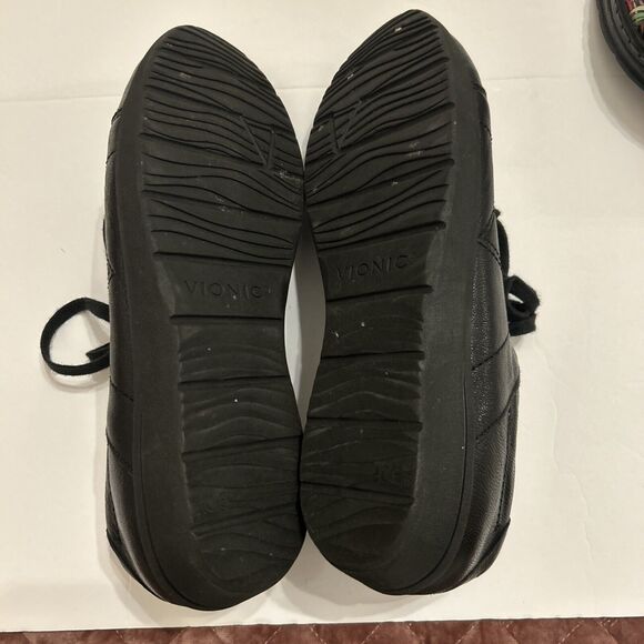 Vionic Magnolia Lindsey Black Soft Leather Lace Up Everyday Shoes Women's Sz 8.5 - Picture 12 of 12